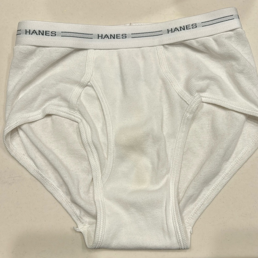 Hanes white brief. Comfort flex size small
